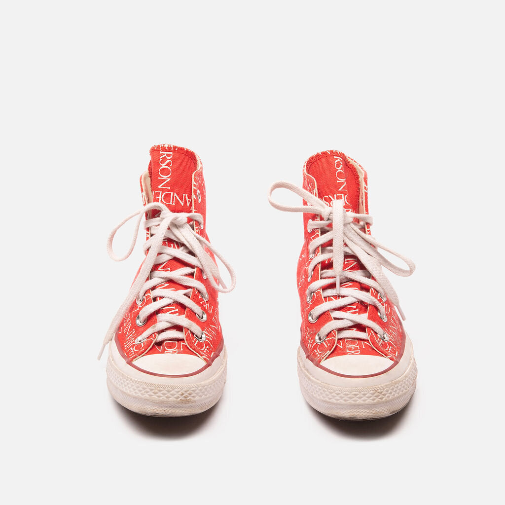 JW Anderson X Converse Red & White HighTop Sneaker