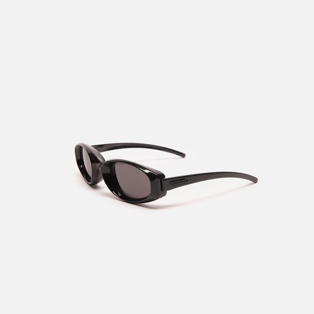 Bottega Veneta Black Oval Sunglasses