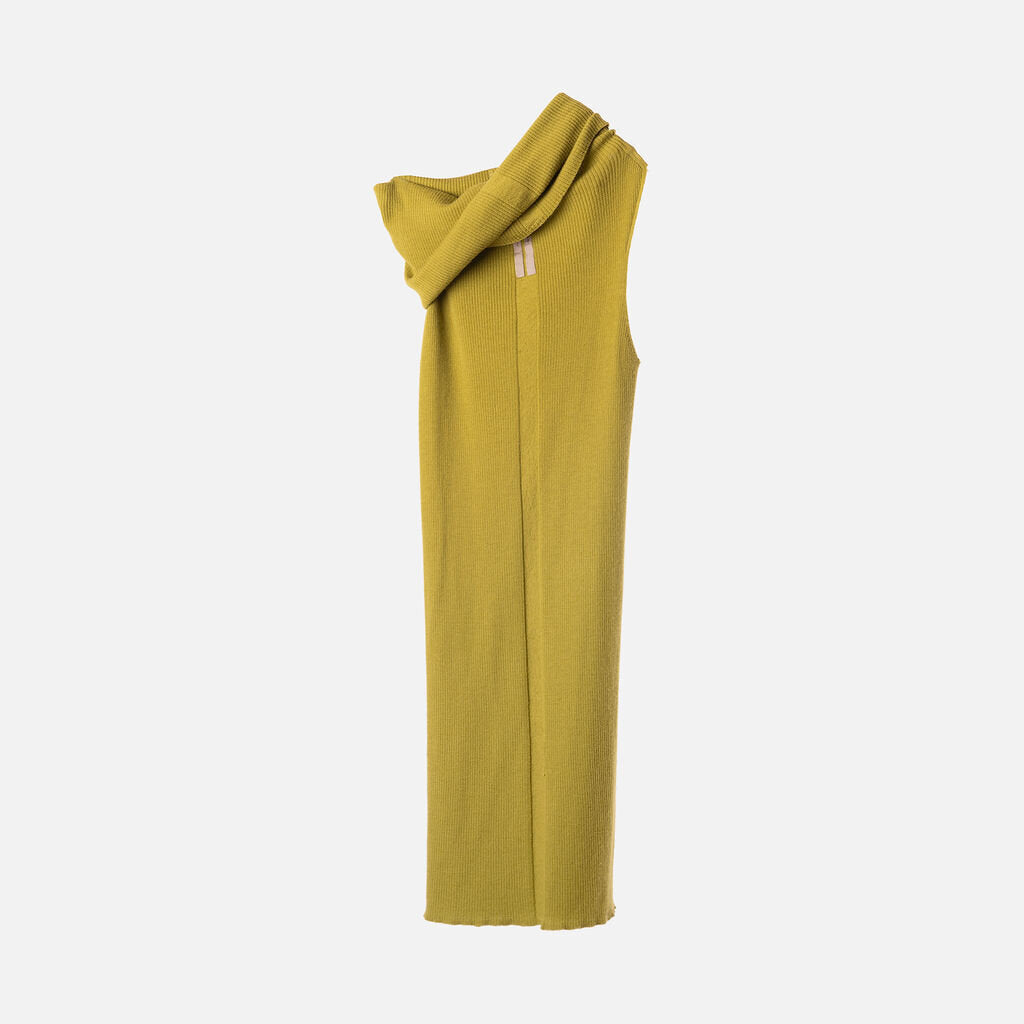 Rick Owens Green Ribbed Dress