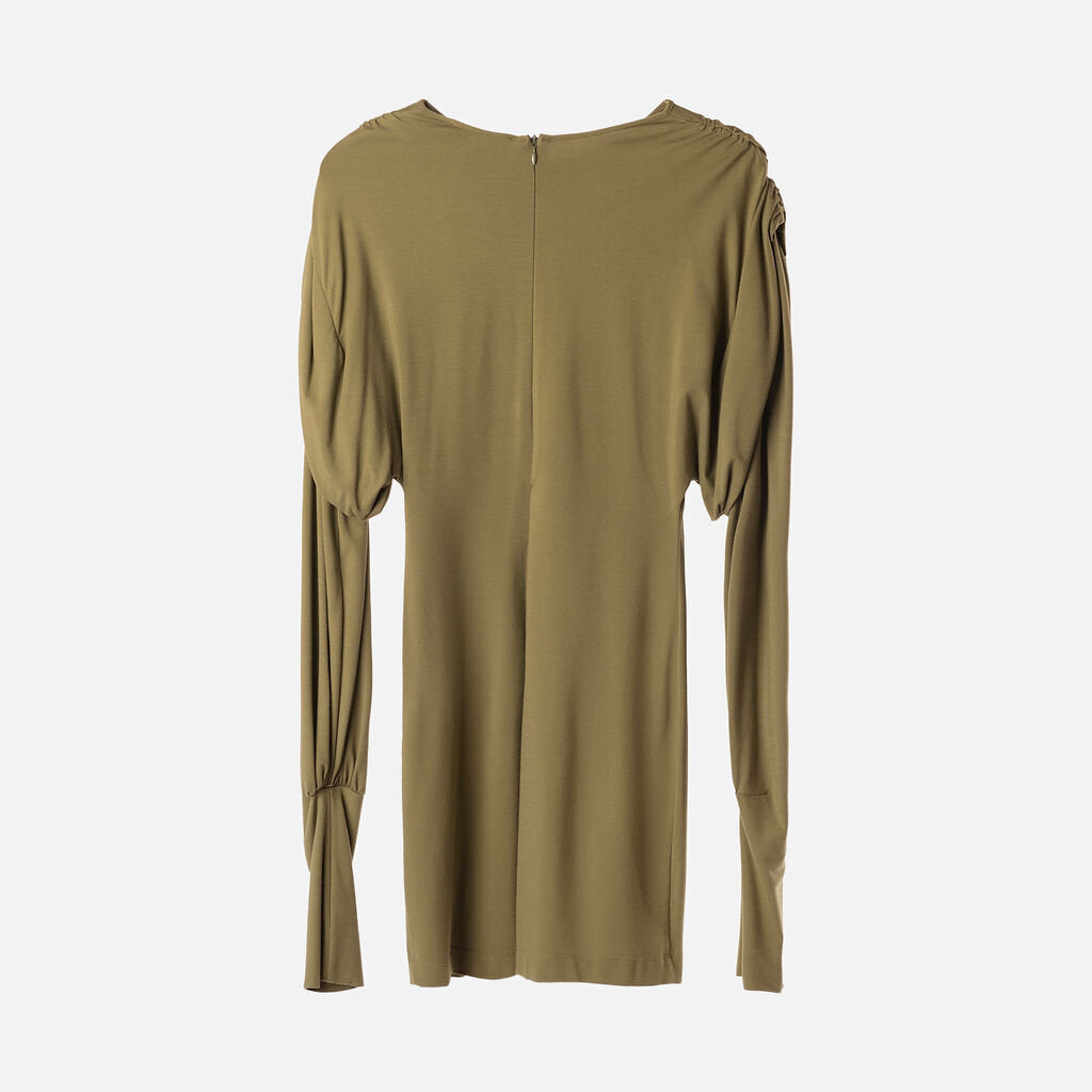 The Attico Green Fitted Mini Dress