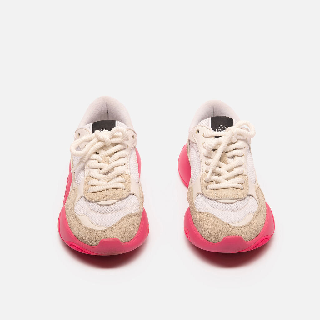 Valentino White Pink Sole Sneaker