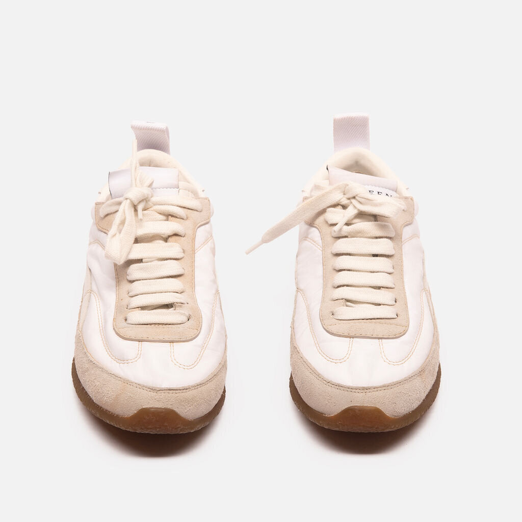 Alexander McQueen White Nylon Suede Sneakers