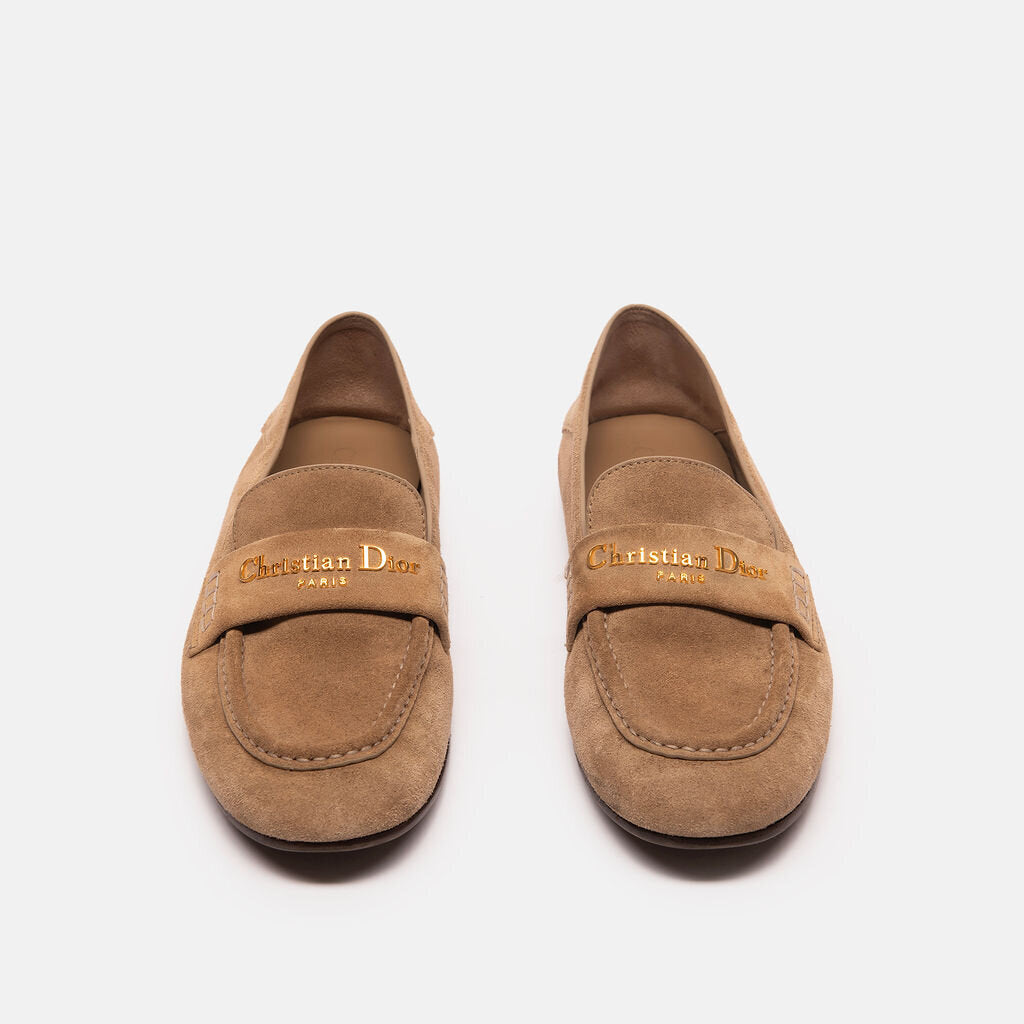 Christian Dior Brown Suede Loafers