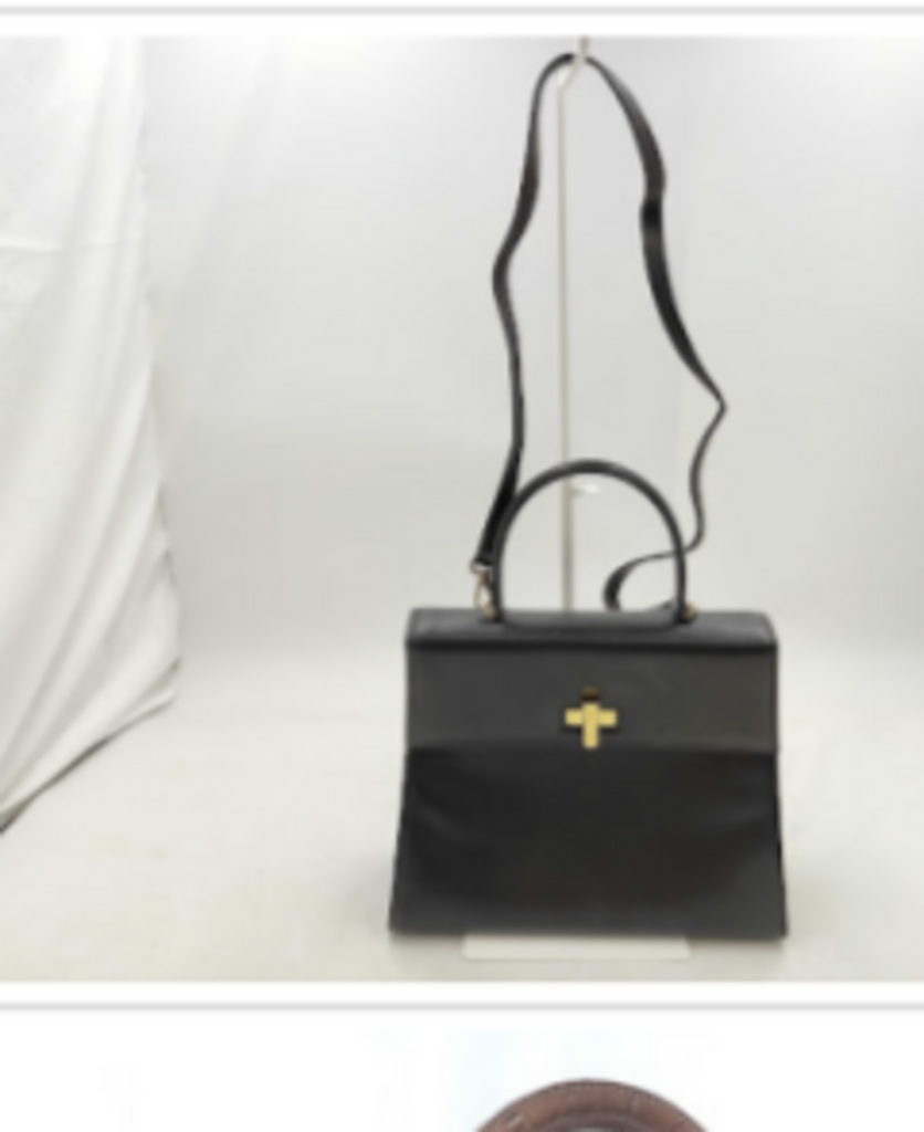 Vintage Black 2 Way Top Handle Bag