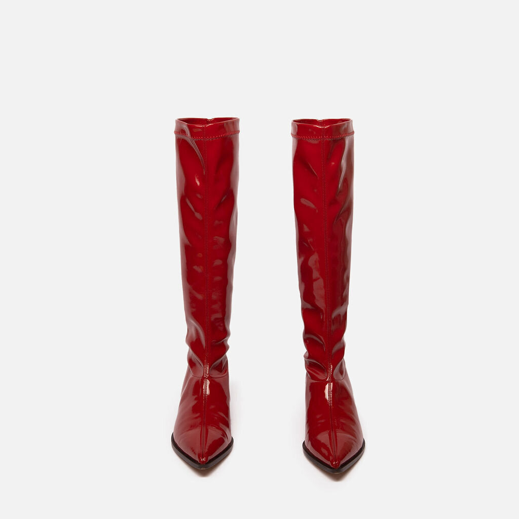 Tibi Red Patent Tall Boot