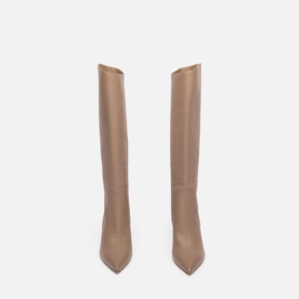 Rene Caovilla Gray Leather Knee High Boot