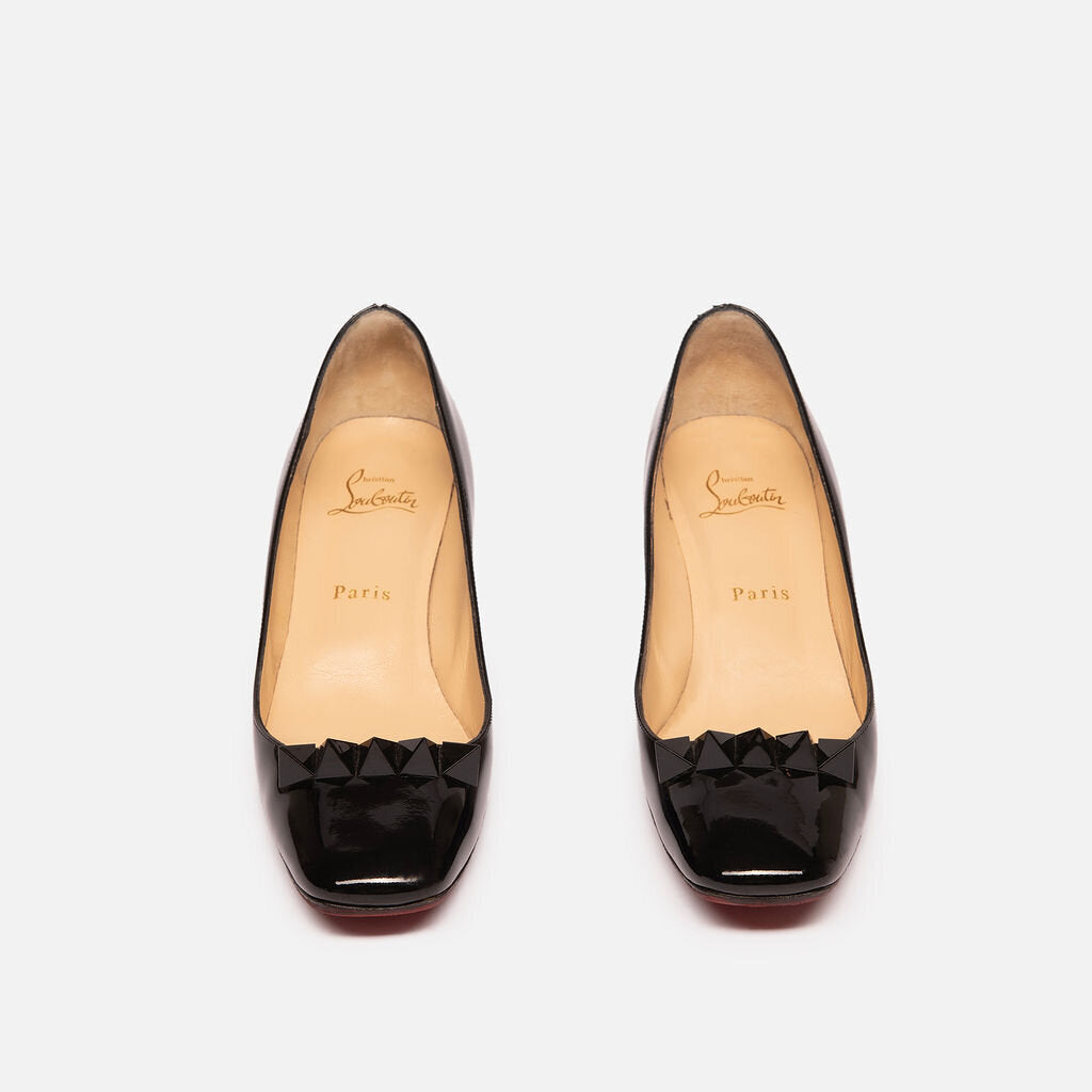Christian Louboutin Black Patent Rockstud Pumps
