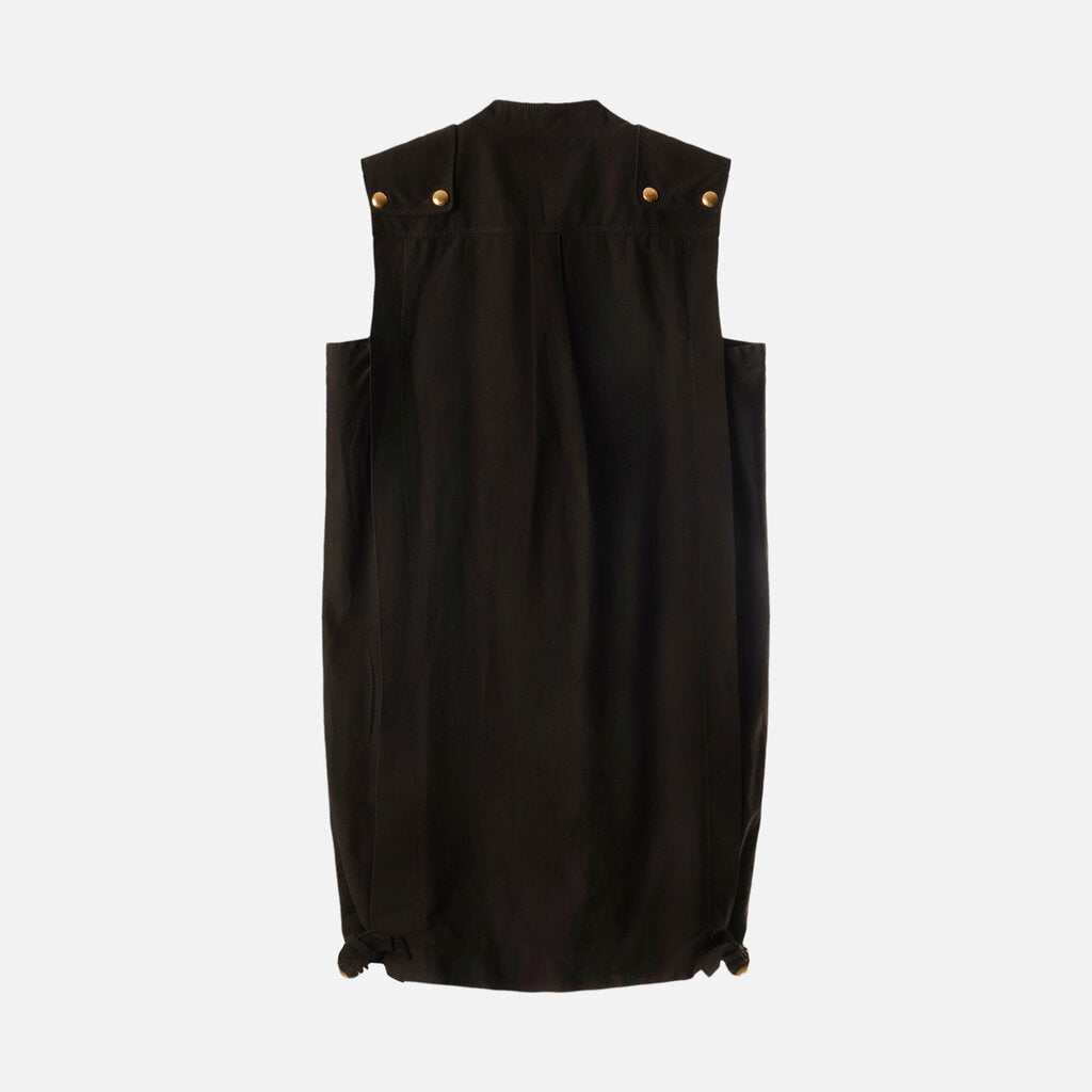 Gucci Black Cotton Buckle Shift Dress