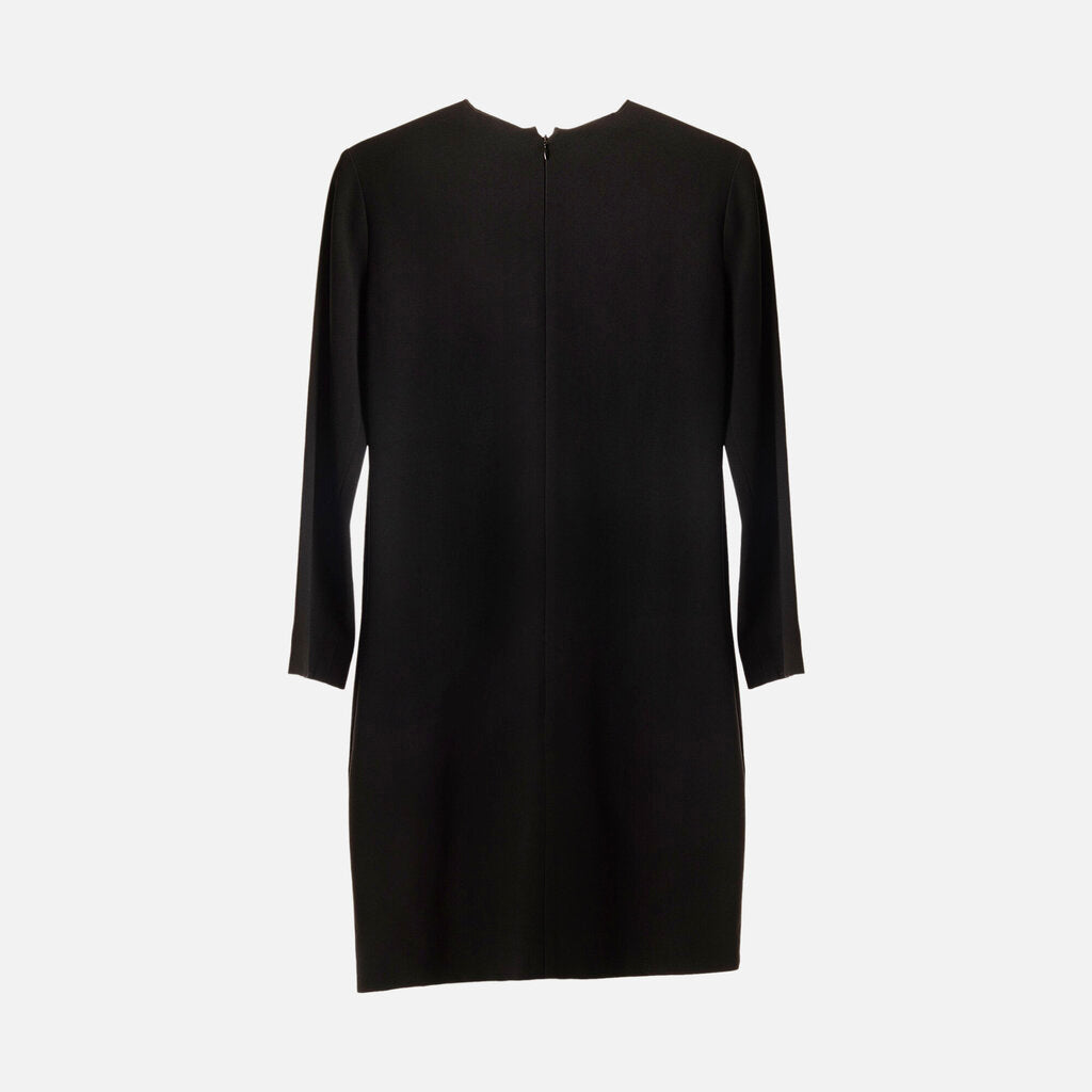 Celine Black Viscose Longsleeve Dress