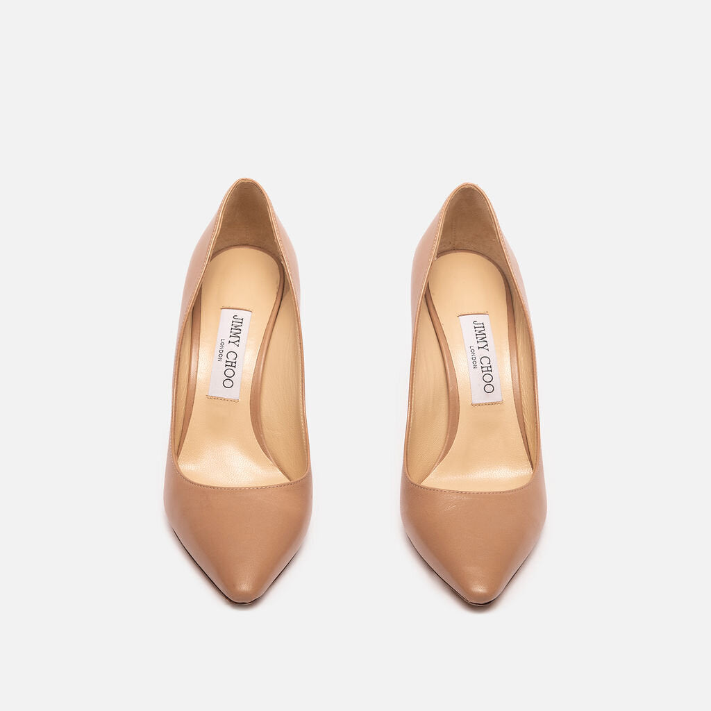 Jimmy Choo Beige Leather Pumps