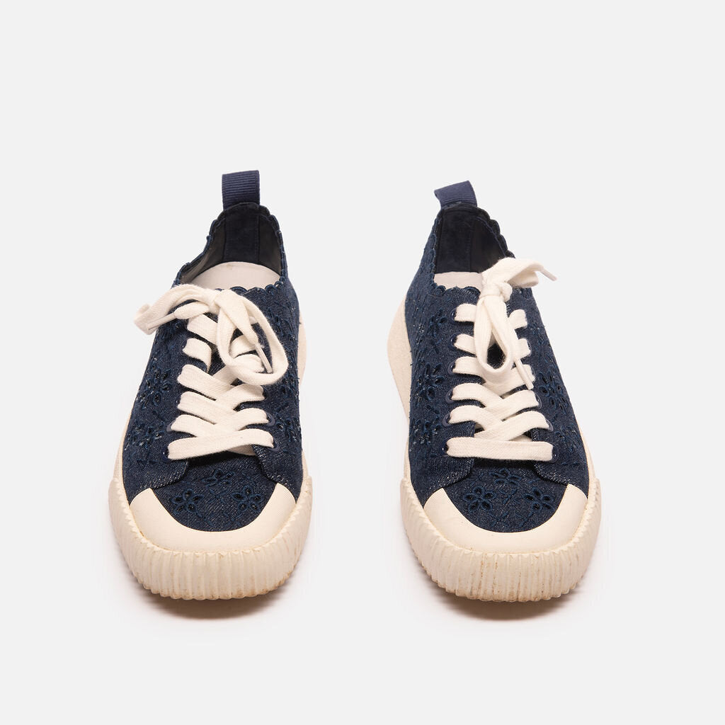 Veronica Beard Navy Floral Sneaker