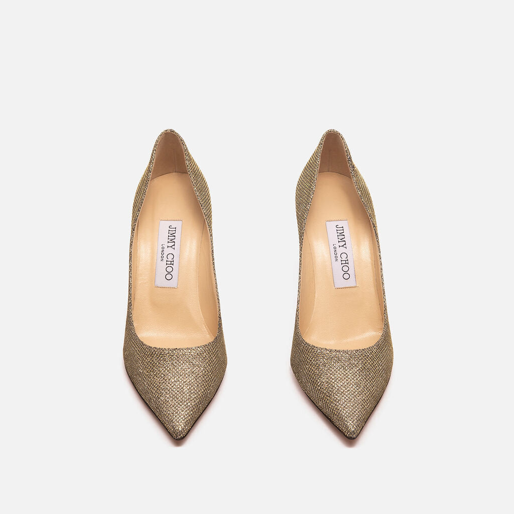 Jimmy Choo Gold Sparkly Pumps