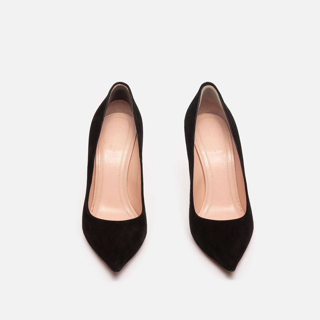 Celine Black Suede Pumps