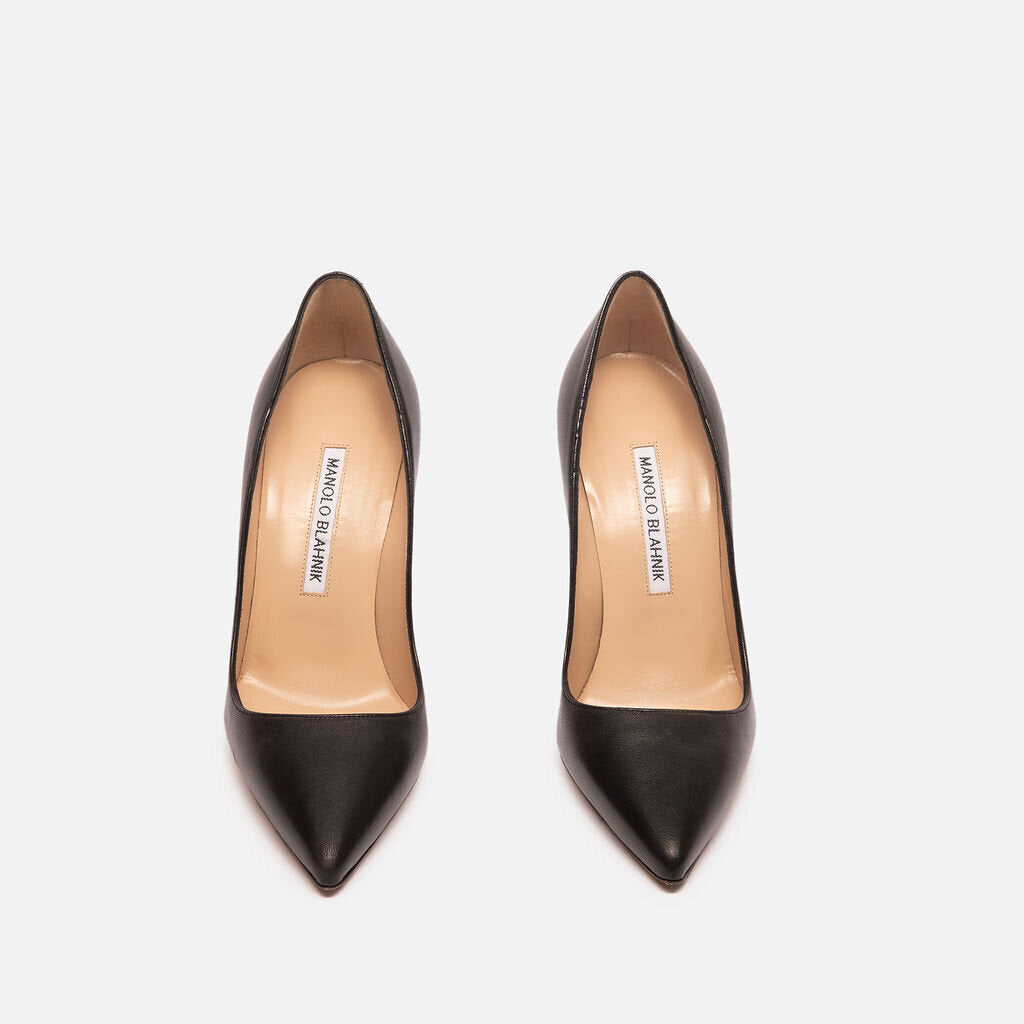 Manolo Blahnik Black Leather Pumps