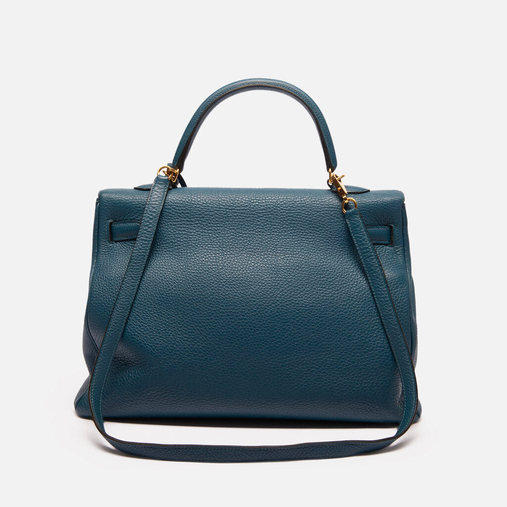 Hermes Blue Togo Kelly 35 GHW