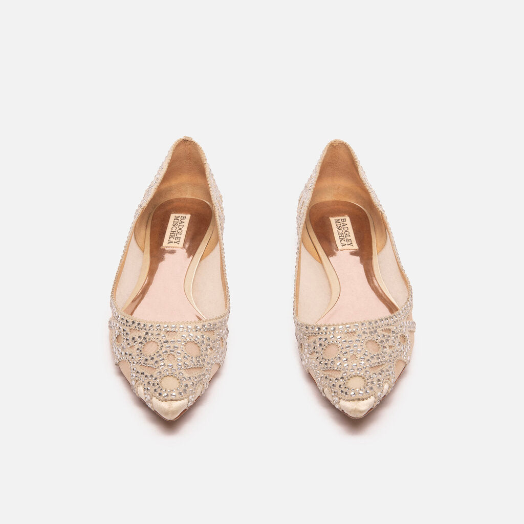 Badgley Mischka Embellished Flats