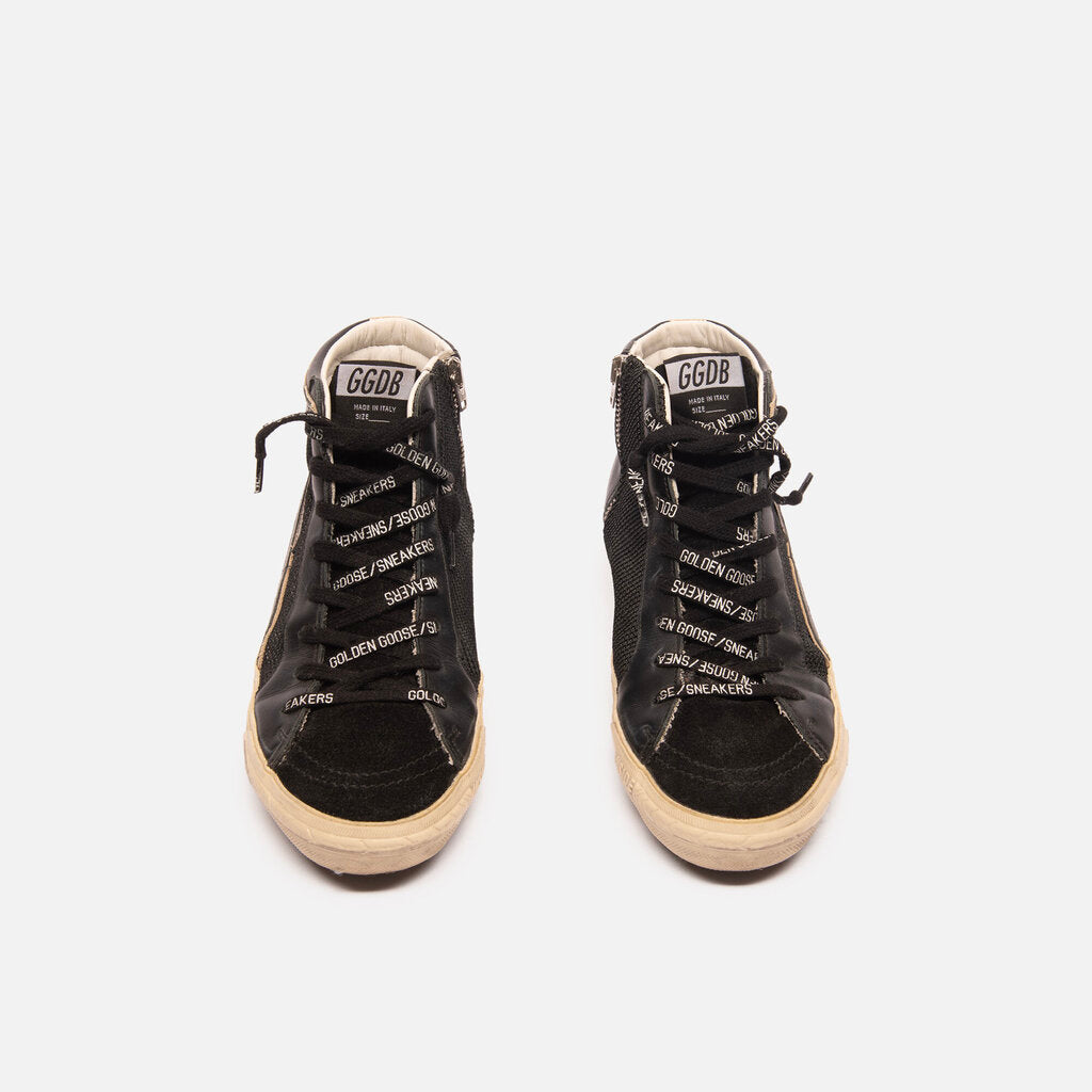 Golden Goose Black Leather High Top Sneaker