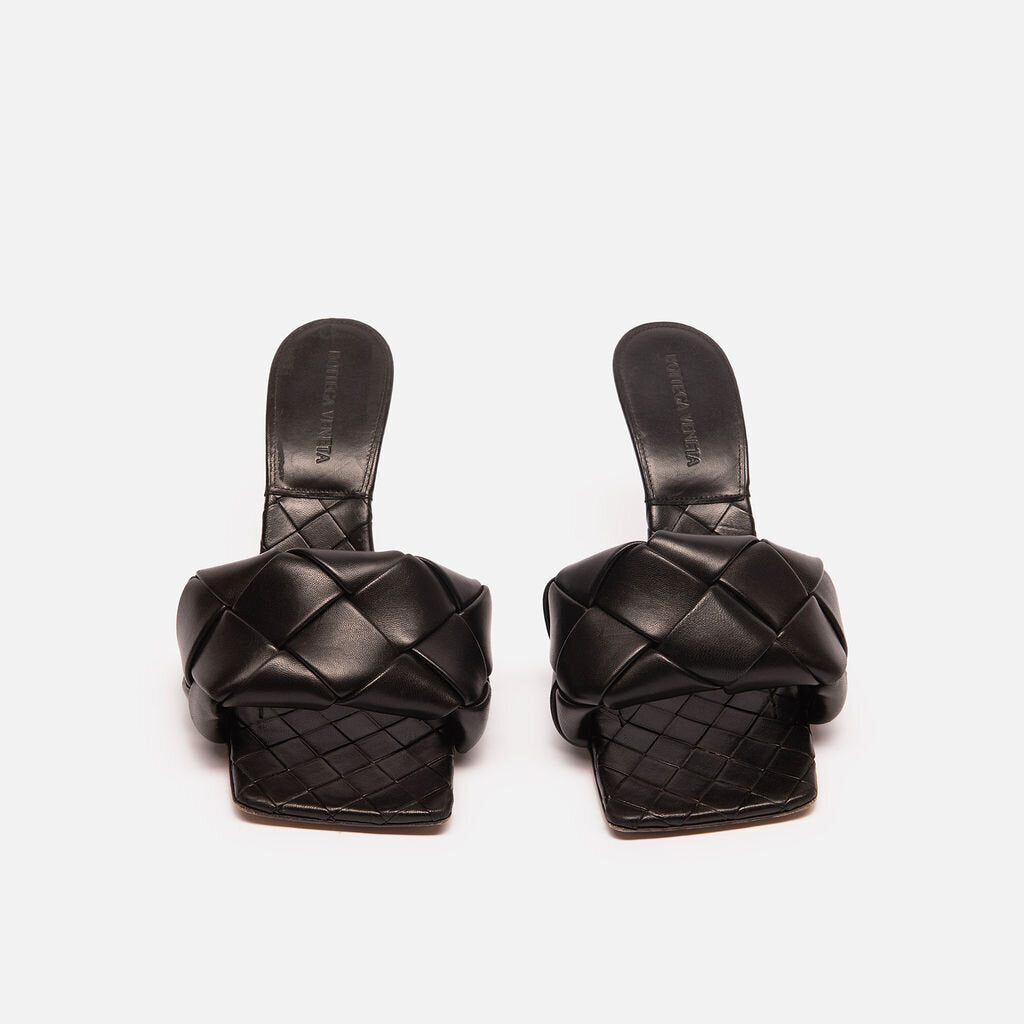Bottega Veneta Black Intrecciato Heels