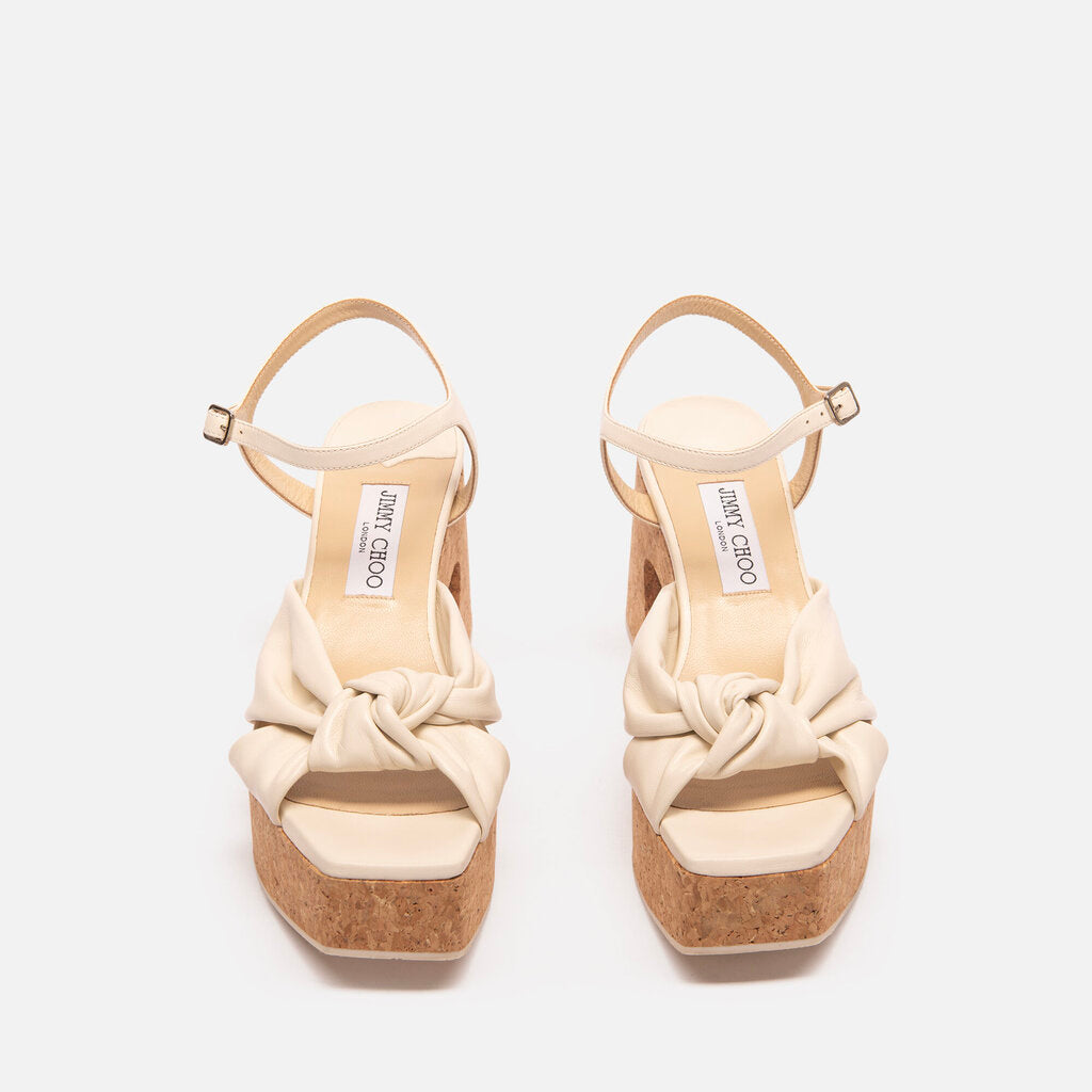 Jimmy Choo Cream Cork Heel Sandal