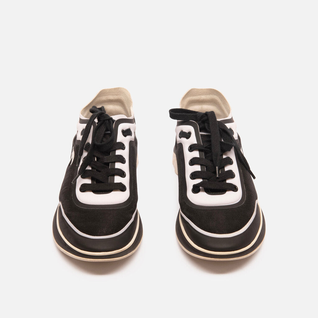 Chanel Black/White CC Sneakers