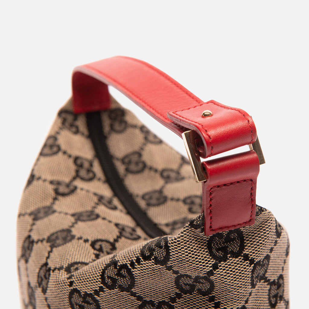 Gucci Navy/Red Canvas Pochette