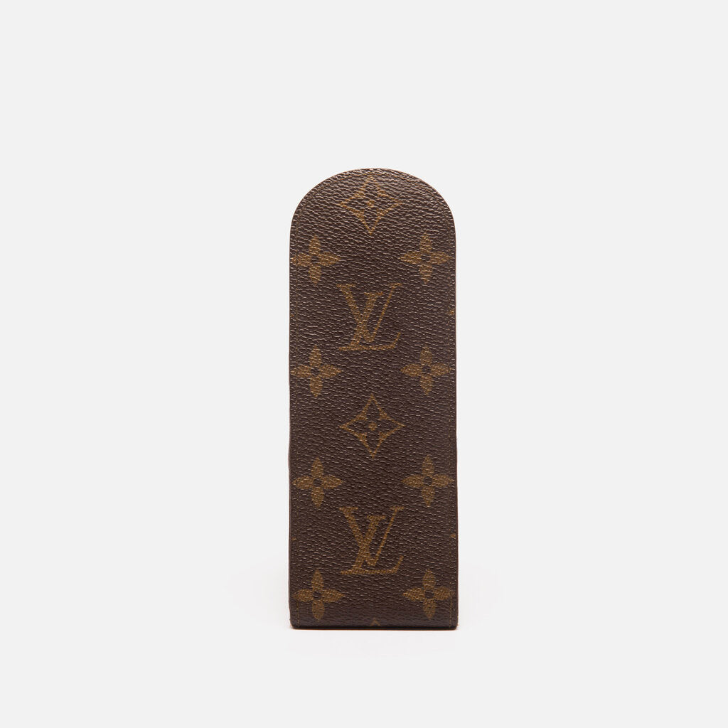 Louis Vuitton Monogram Pen Case (Green Interior)