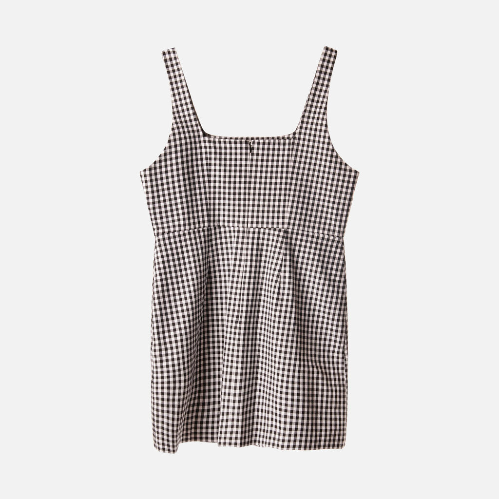 Favorite Daughter Black/White Gingham Cotton Mini Dress