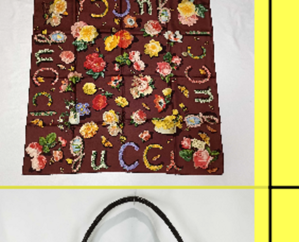 Burgundy Flower Silk Scarf