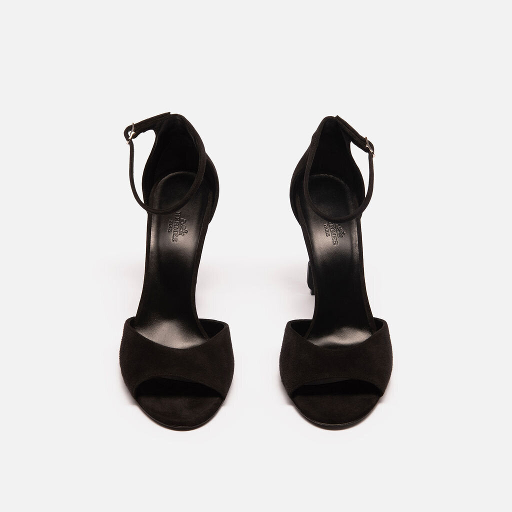 Hermes Black Suede "Miracle" Heels (41) (NEW)