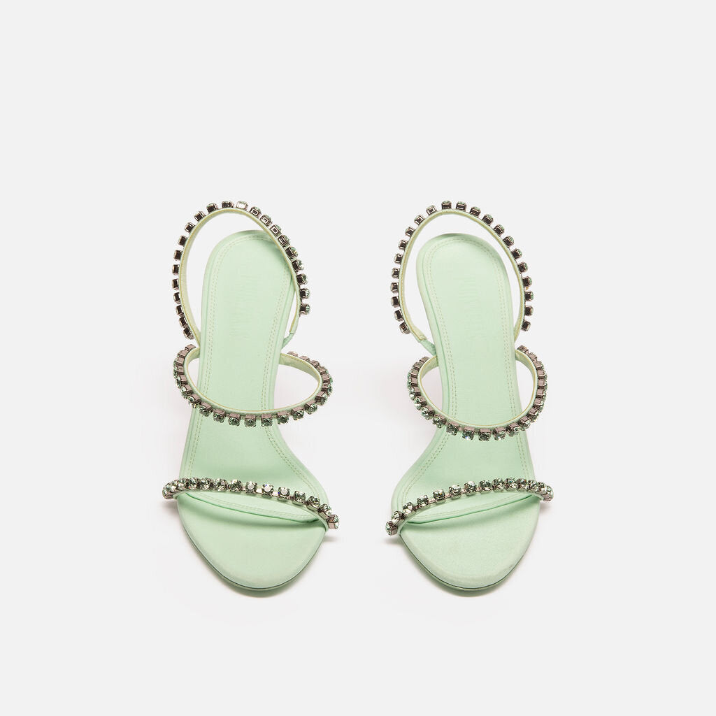 Paris Texas Green Crystal Embellished Heel (R. 1390)