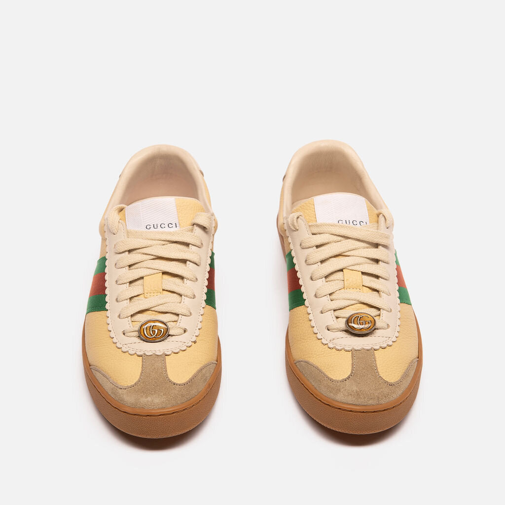 Gucci Yellow Leather Sneakers
