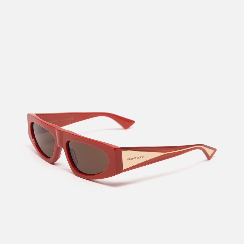 Bottega Veneta Orange Square Sunglasses