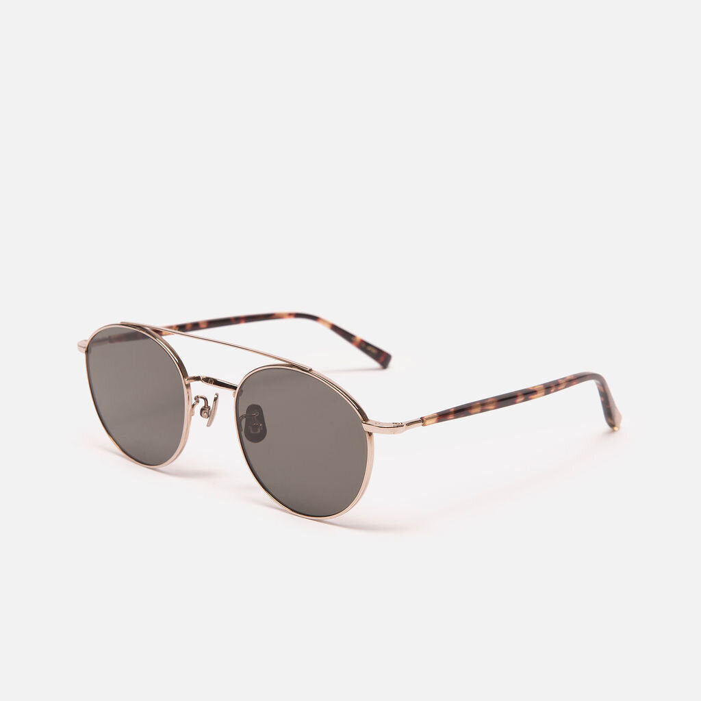 Blanc Silver Frame Round Sunglasses