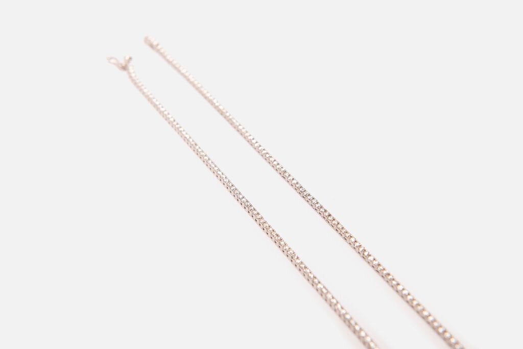 Lab Diamond Tennis Necklace 8ct EF.VS