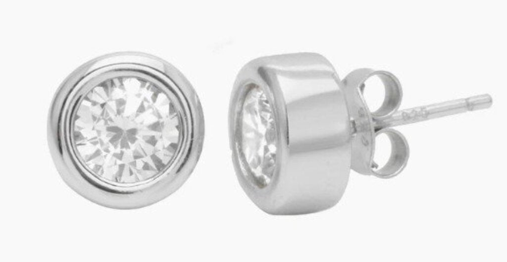 BEZEL DIAMOND STUDS WG