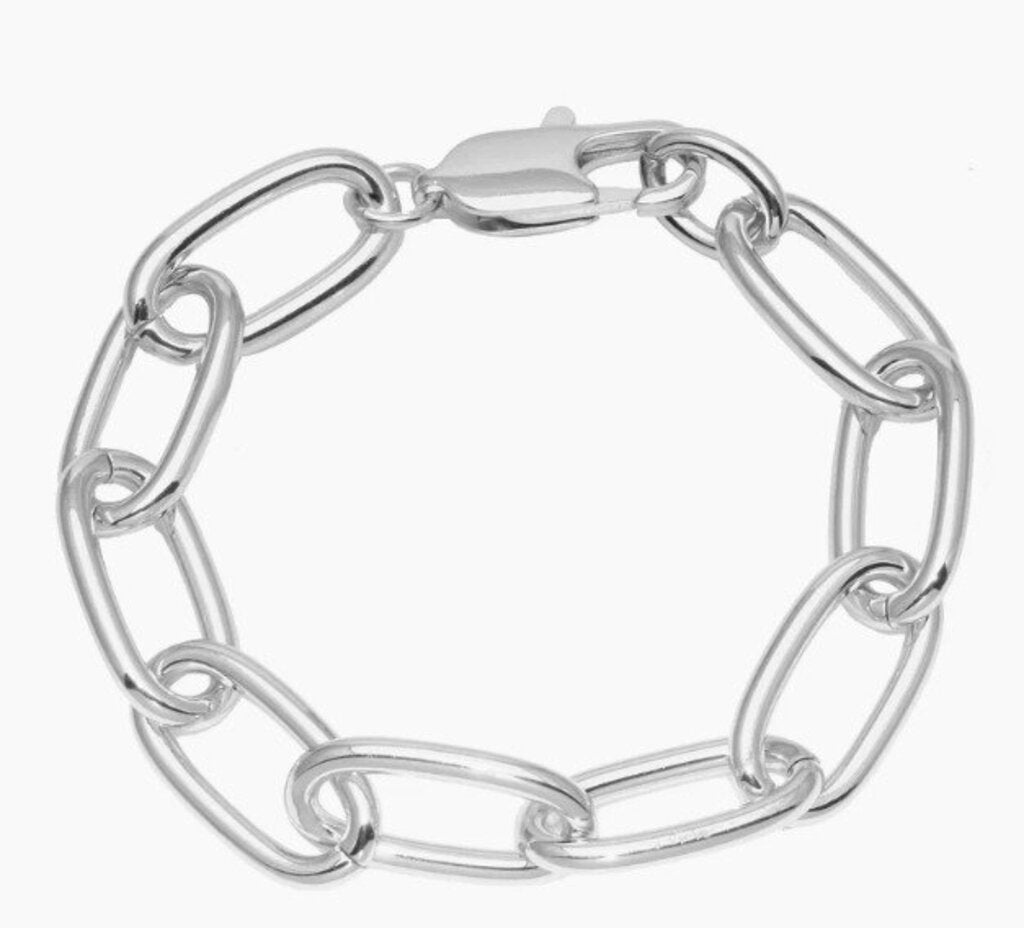 CHUNKY LINK ROUND CHAIN BRACELET WG
