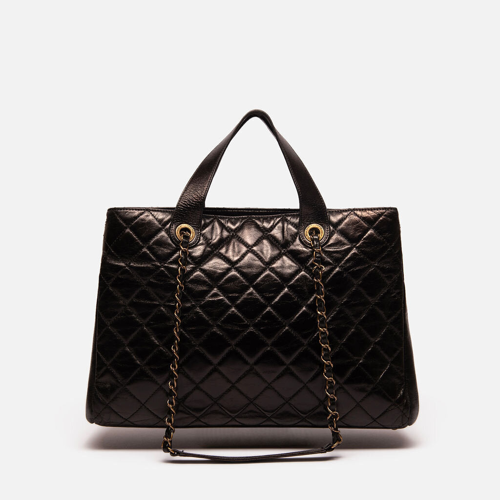 Chanel Black Python Urban Mix Tote Bag