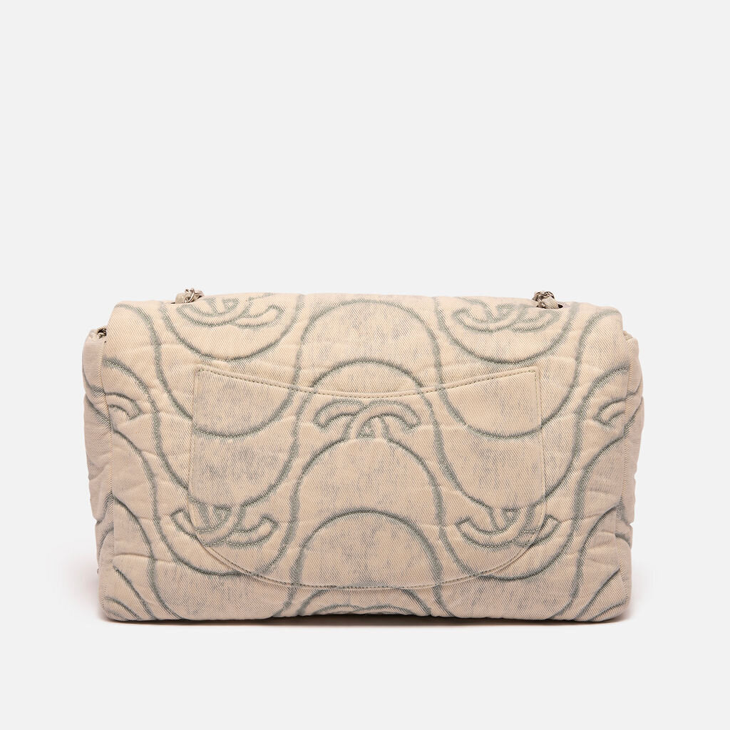 Chanel Denim Wave Jumbo Flap Bag (2021)
