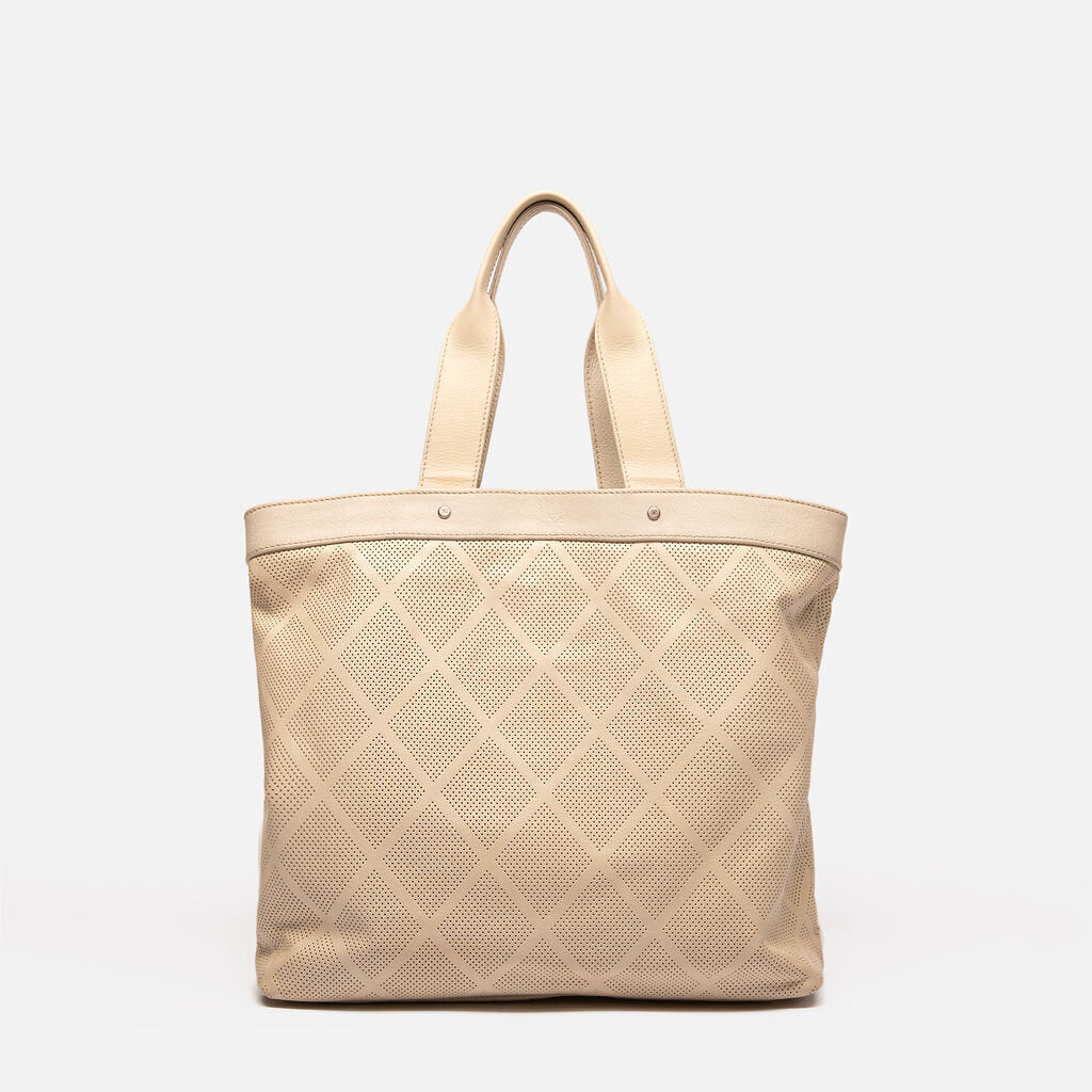 Chanel Cream Perforated Timeless Tote
