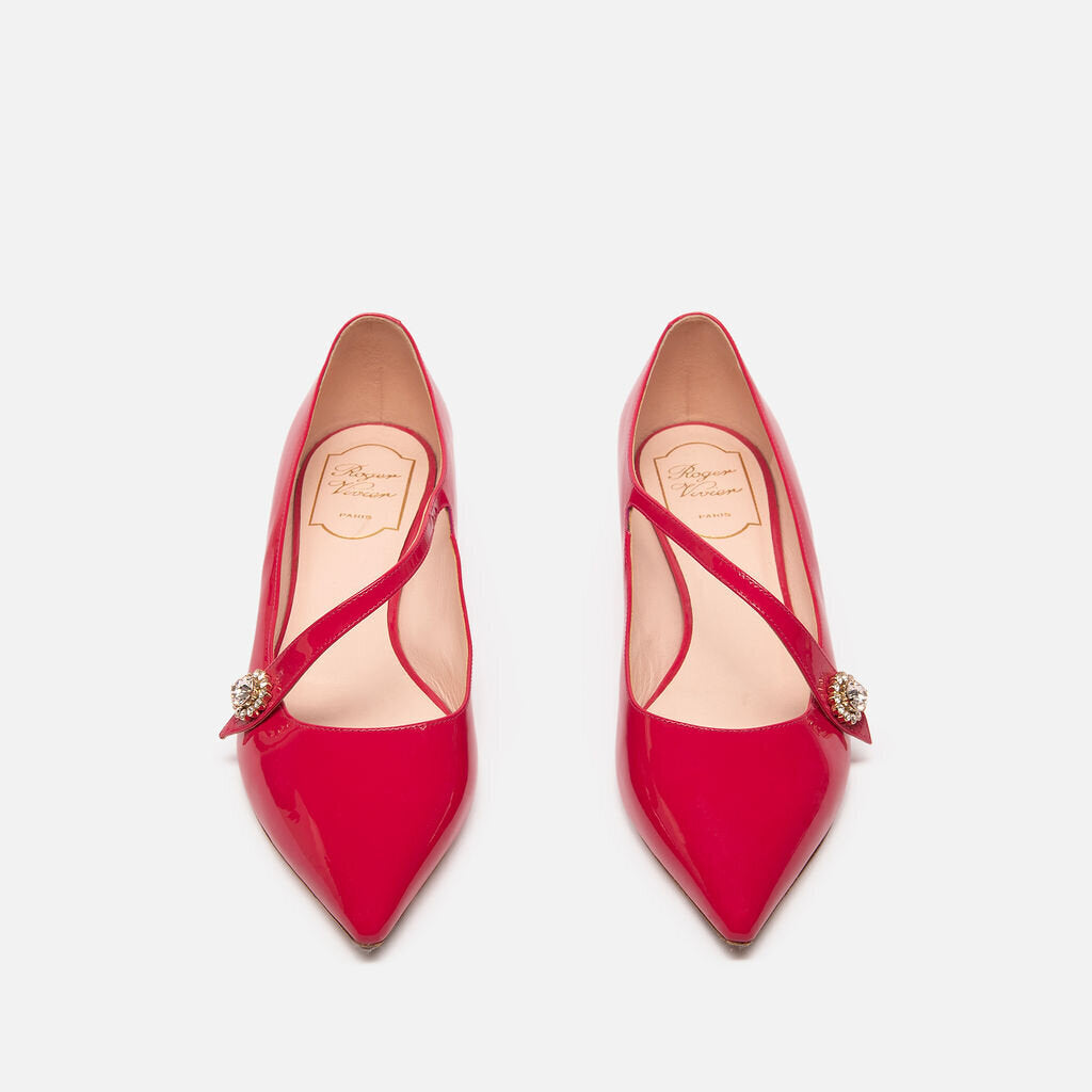 Roger Vivier Pink Patent Leather Block Heel