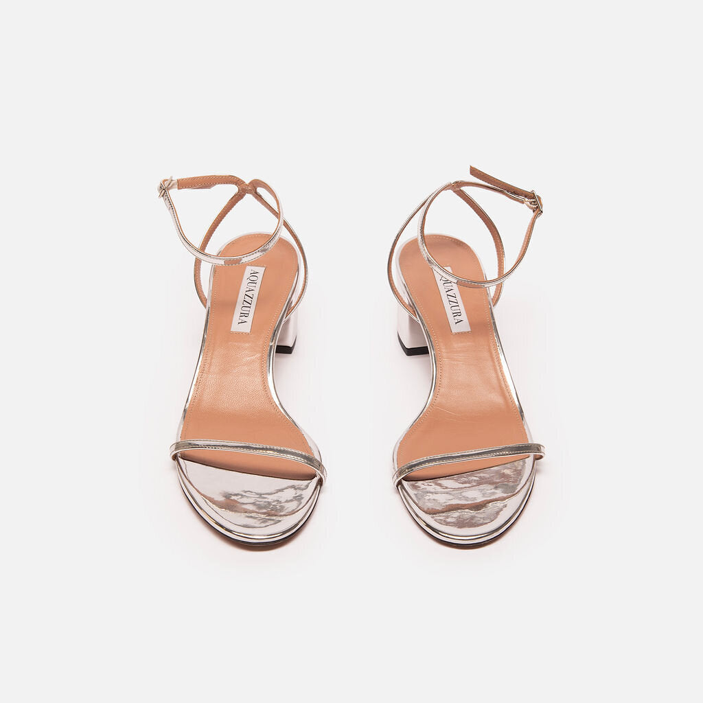 Aquazzura Silver Metallic Sandal Strap
