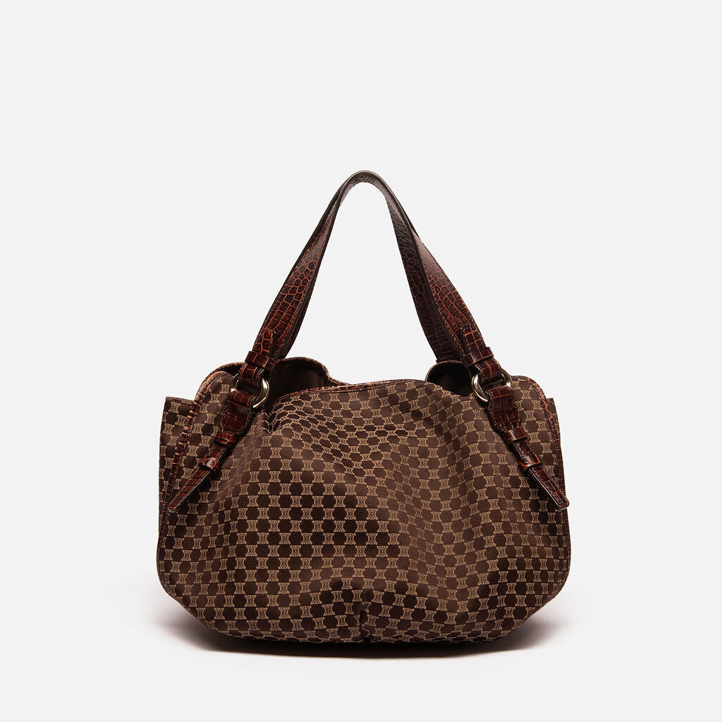 Celine Croc Macadam Bittersweet Tote
