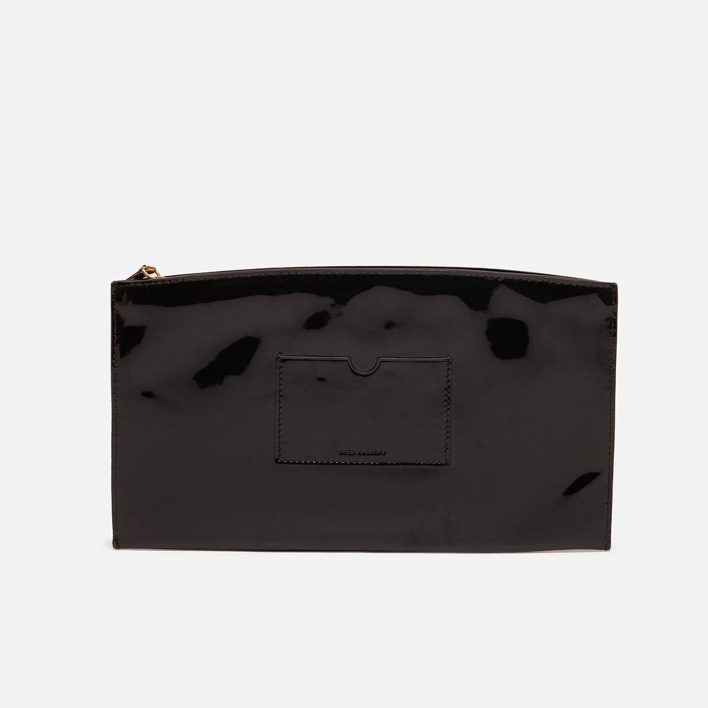 Reer Krakoff Black Patent Clutch
