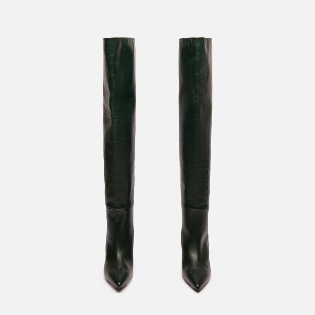 Stuart Weitzman Green Leather Knee-High Boots
