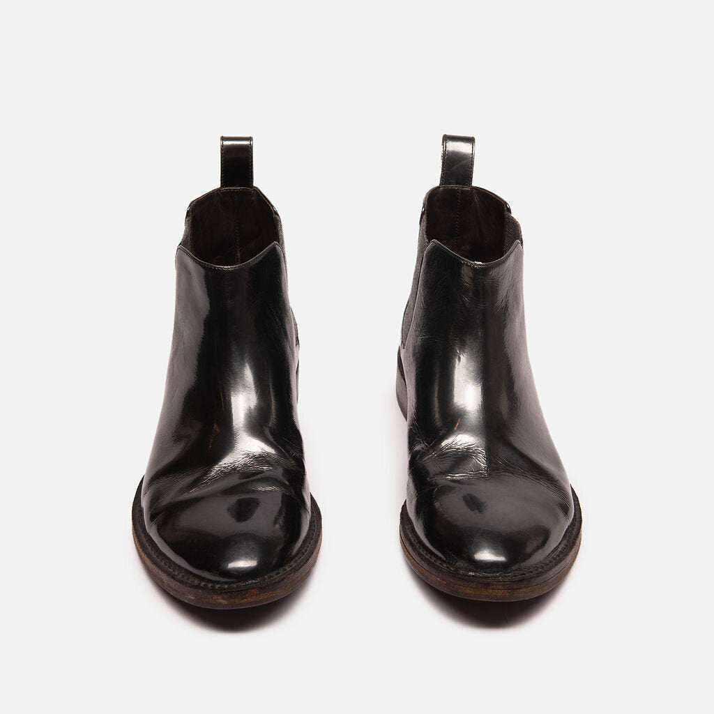 Brunello Black Leather Chelsea Boot