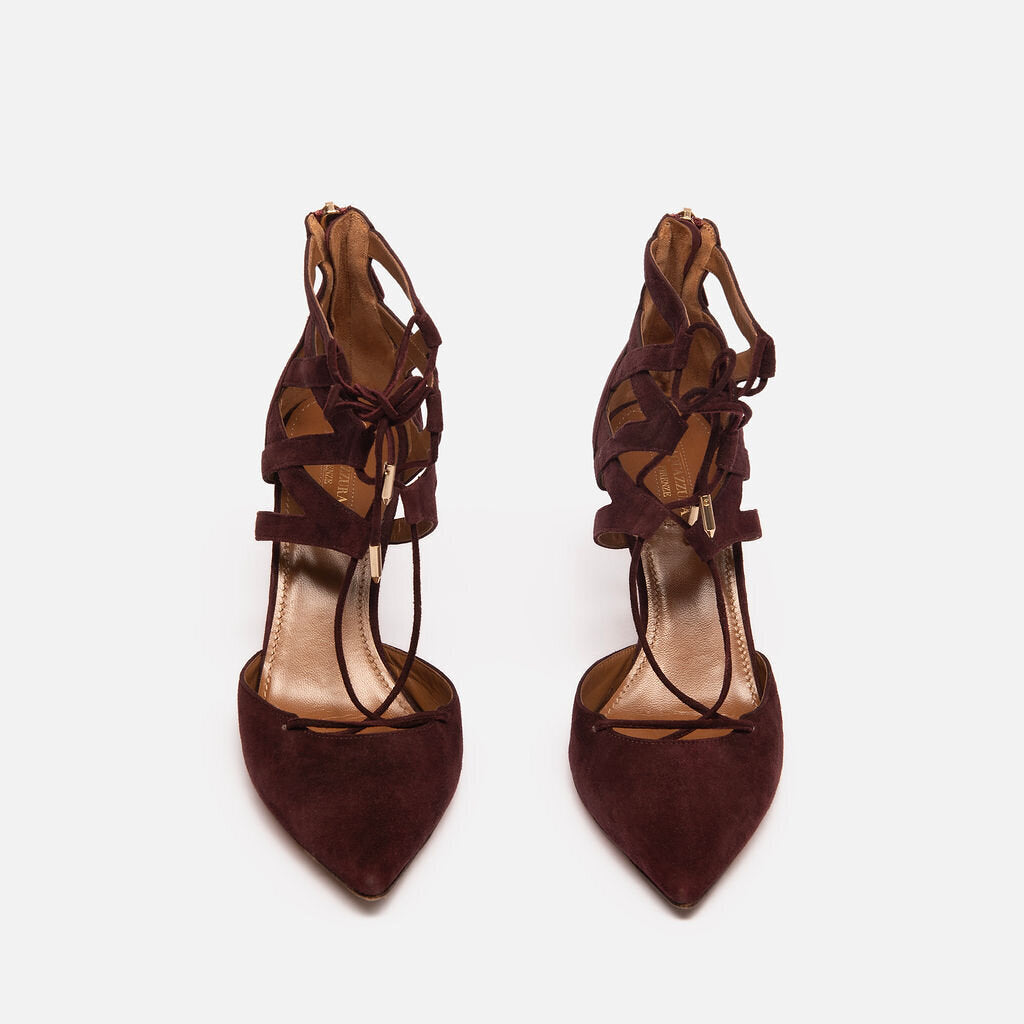 Altuzarra Burgundy Suede Heel