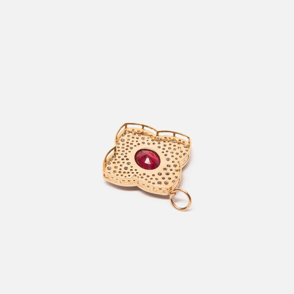 Rachel Lynn x Corri Lynn 14k YG, Ruby & Diamond Charm