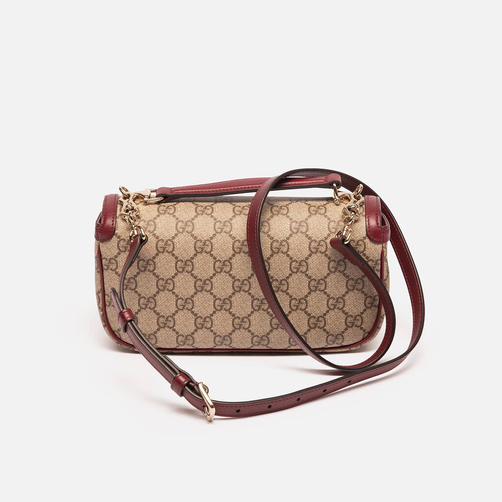 Gucci 1955 Horsebit East/West Monogram Burgundy Bag