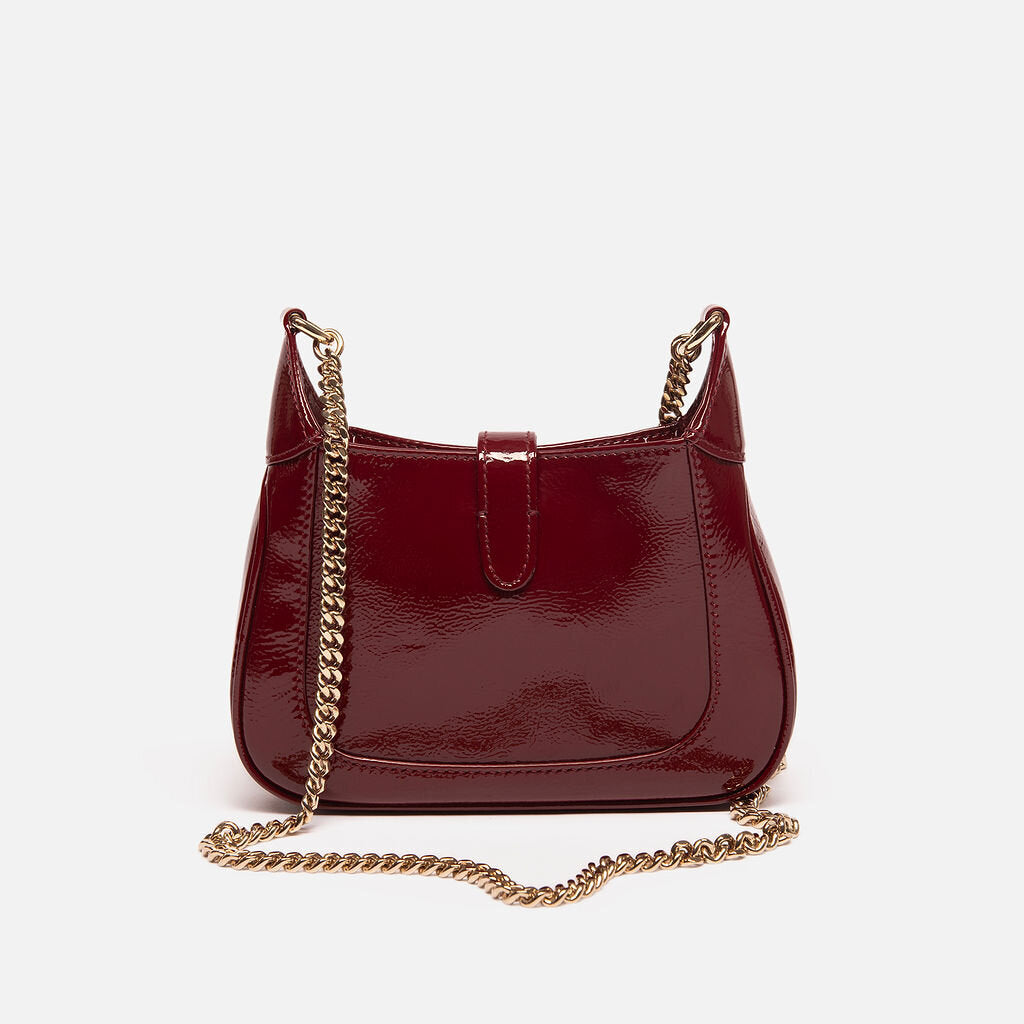 Gucci Bordeaux Red Patent Jackie Notte Mini