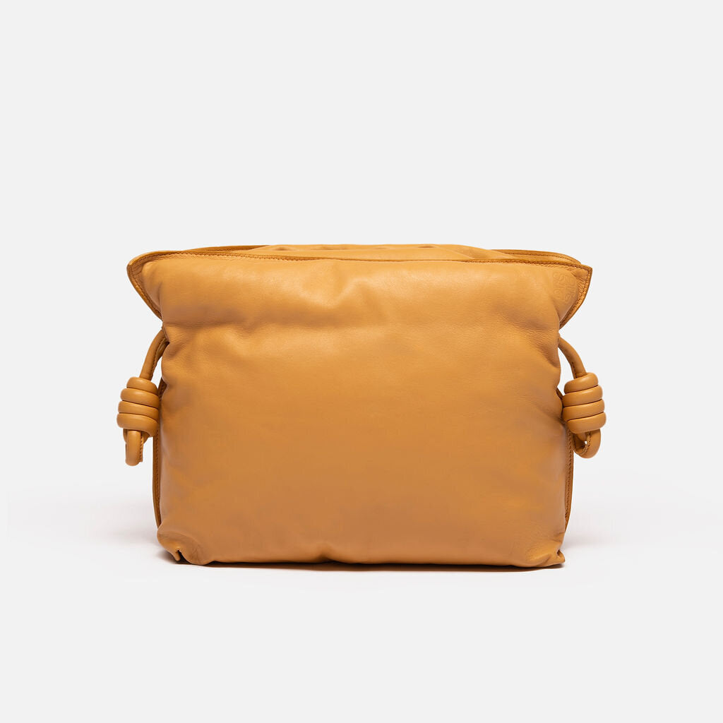 Loewe Mustard Leather Flamenco Clutch Bag
